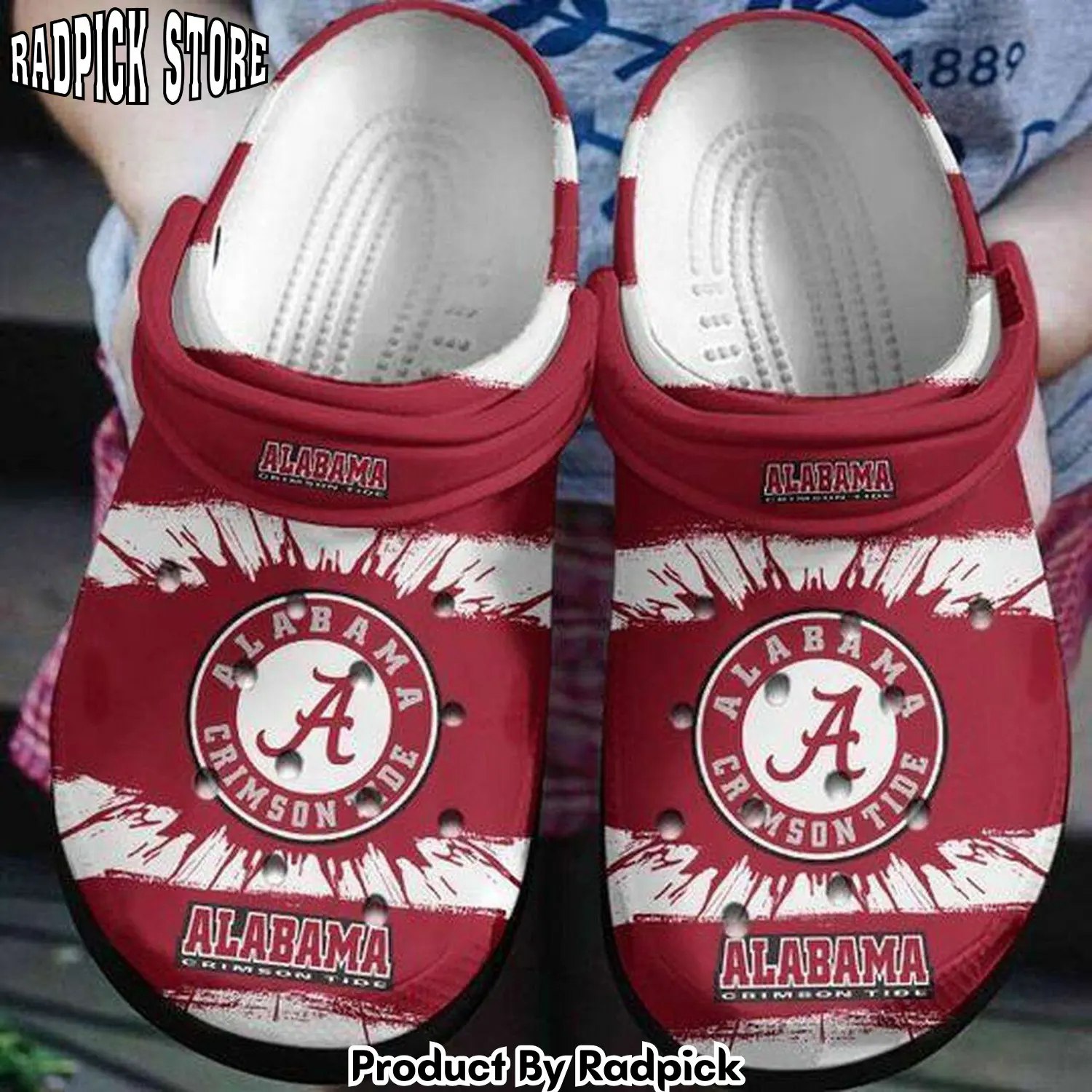 Radpick alabama crimson tide crocband clogs rp6528312